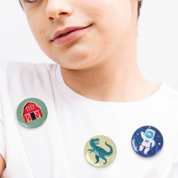 6 badges Dinosaures. n1
