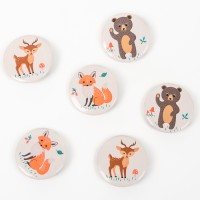 6 badges Animaux de la Fort