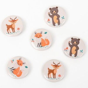 6 badges Animaux de la Forêt