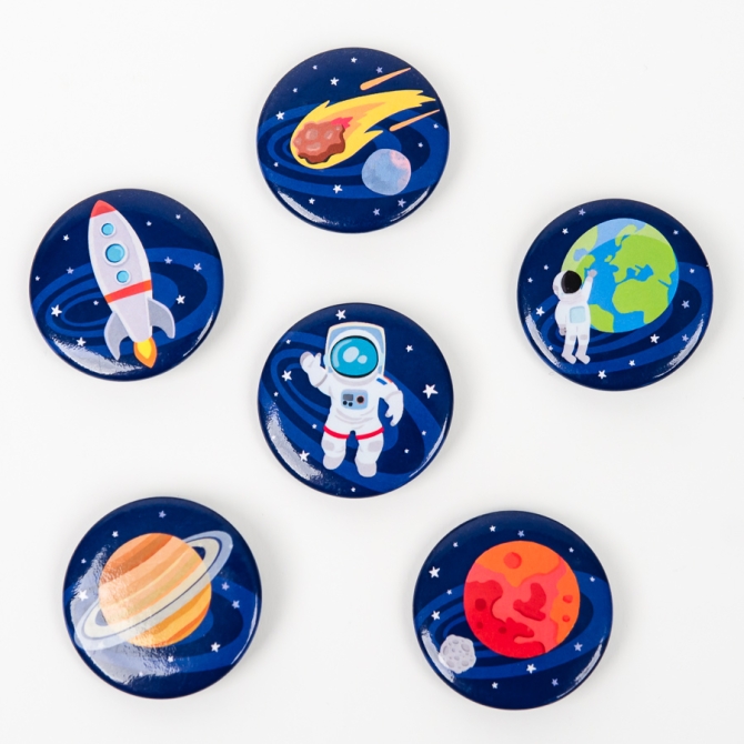 6 badges Espace 