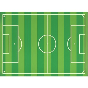 D�cors g�teau Terrain de Foot (29 x 20 cm) - Azyme