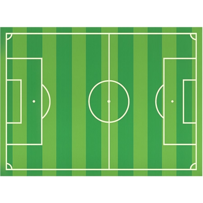 D�cors g�teau Terrain de Foot (29 x 20 cm) - Azyme 