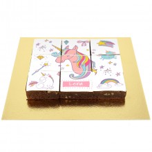 Brownies Puzzle Licorne Rainbow - Personnalisable