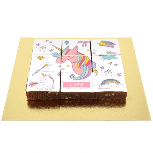 Brownies Puzzle Licorne Rainbow - Personnalisable 