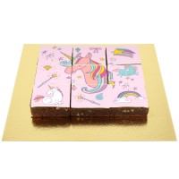 Brownies Puzzle Licorne Rainbow Rose