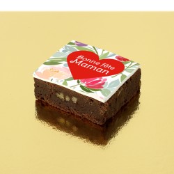Brownies Fleurs Coeur rouge - Personnalisable. n°1