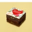 Brownies Fleurs Coeur rouge - Personnalisable