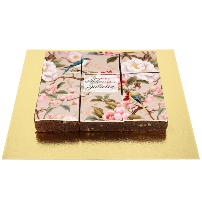 Brownies Pivoines - Personnalisable 