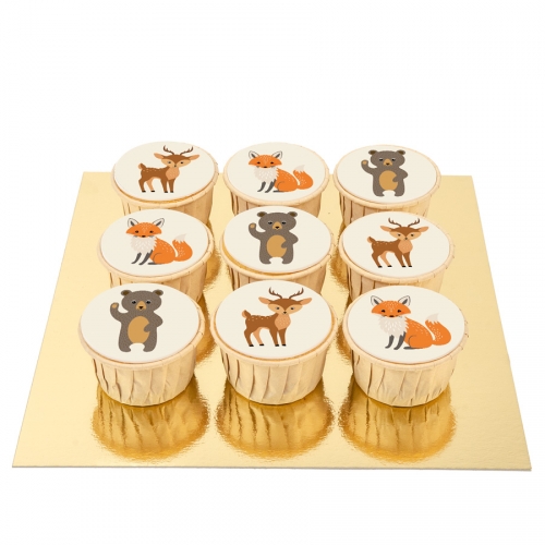 9 Cupcakes Animaux de la Forêt 