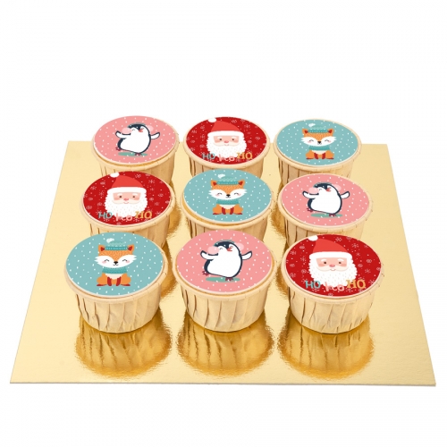 9 Cupcakes Ho Ho Ho 