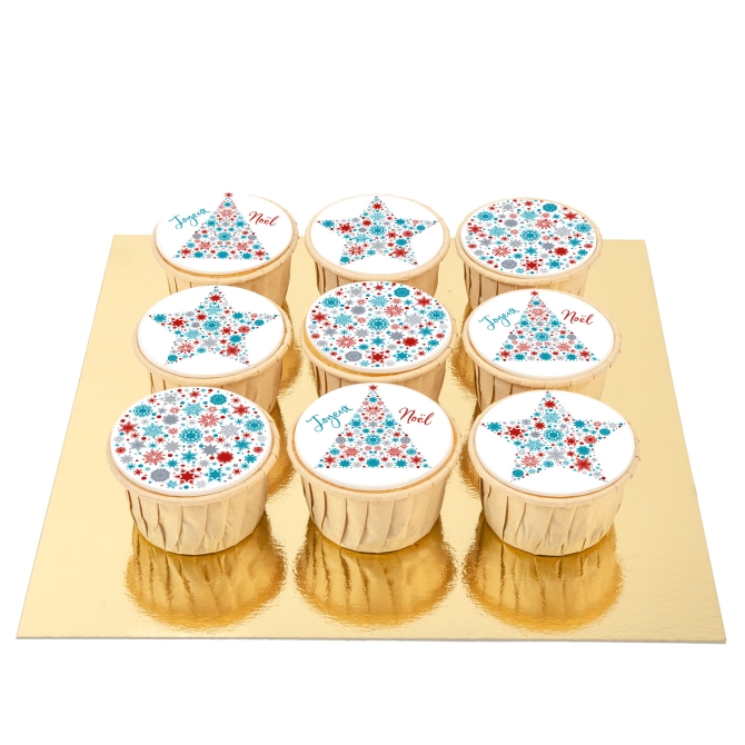 9 Cupcakes Flocons 