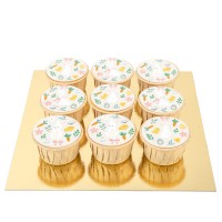 9 Cupcakes Petit Lapin - Chocolat