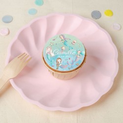 9 Cupcakes Sirnes pastel personnalisables. n1