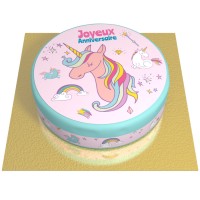 Gteau Licorne Rainbow -  20 cm