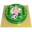 Gteau Terrain de Football Personnalisable -  20 cm Fraise