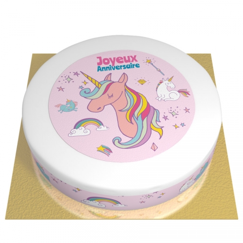 Gâteau Licorne Rainbow - Ø 26 cm 