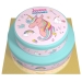 Gteau Licorne Rainbow bleu - 2 tages. n1