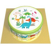 Gâteau Dino Colors - Ø 20 cm Vanille