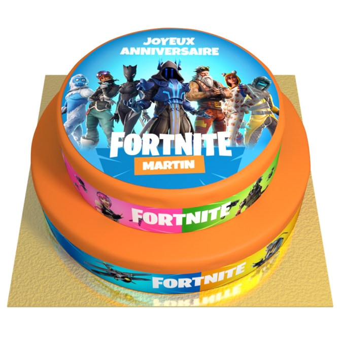 Gteau Fortnite Personnalisable - 2 tages 