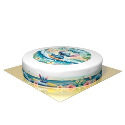 Gâteau Stitch Hawaï personnalisable - Ø 26 cm. n°1