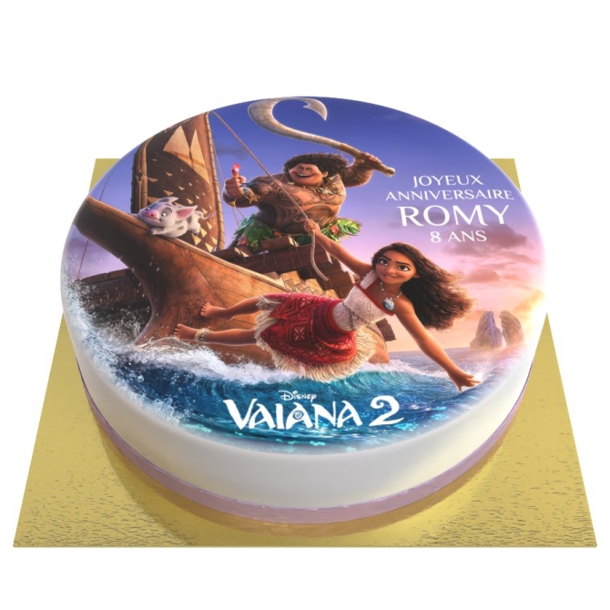 Gteau Vaiana personnalisable -  20 cm 