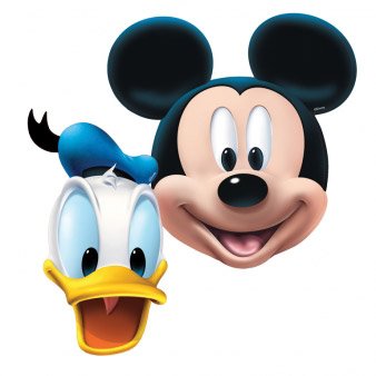 4 Masques Mickey et Donald 