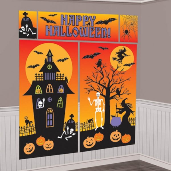 Kit de dcoration murale Happy Halloween 