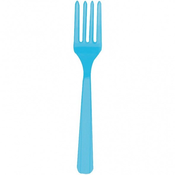 10 Fourchettes Bleu Carabes 