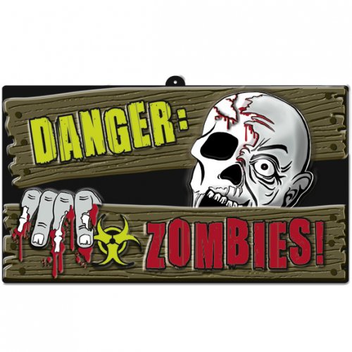 Pancarte Danger Zombie Relief 
