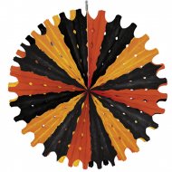 Eventail Dco Orange/Noir