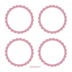 5 Planches d'tiquettes Rose pastel