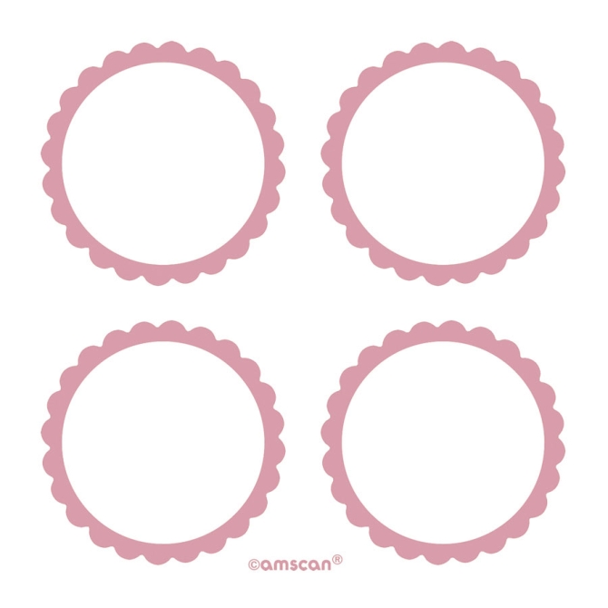 5 Planches d tiquettes Rose pastel 