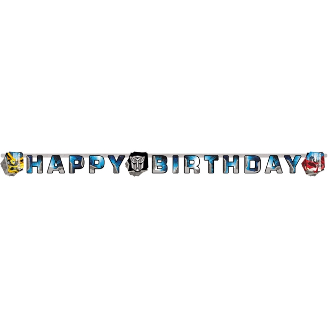 Guirlande lettres Happy Birthday Transformers 4 