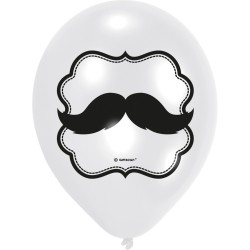 6 Ballons Moustache Kiss. n2