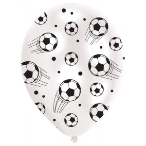 6 Ballons Football Noir et Blanc