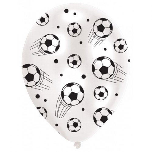 6 Ballons Football Noir Et Blanc Pour L Anniversaire De Votre Enfant Annikids