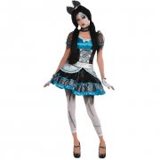 Déguisement Halloween Doll Bleu/Noir Taille 14-16 ans