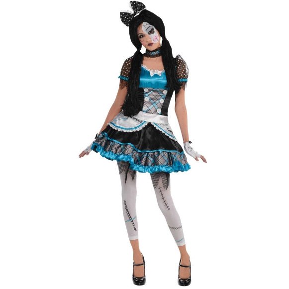 Dguisement Halloween Doll Bleu / Noir 