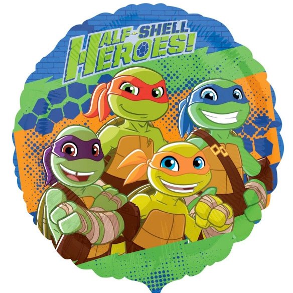 Ballon  Plat Tortues Ninja - Half-Shell Heroes (43 cm) 