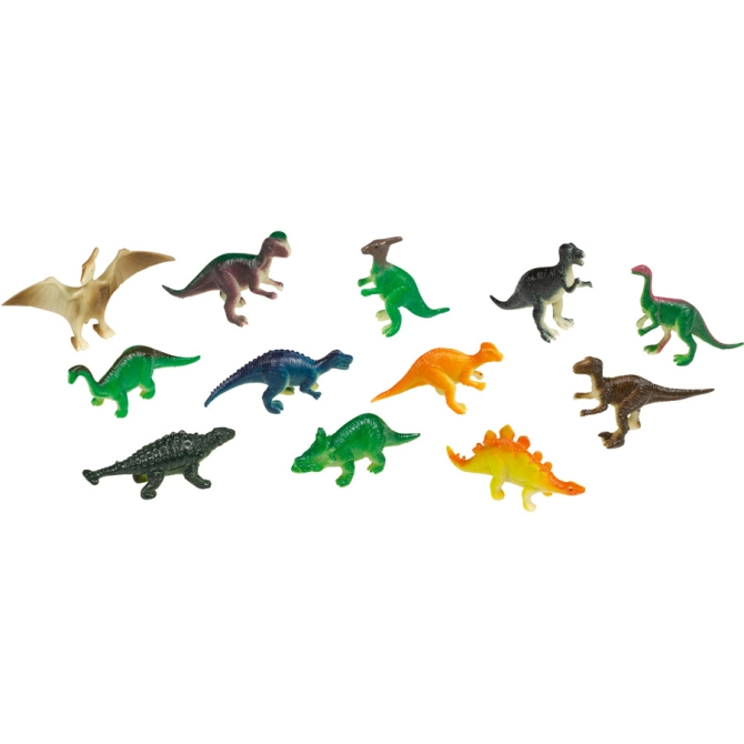 8 Minis Figurines Dinosaures (6 cm) - Plastique 