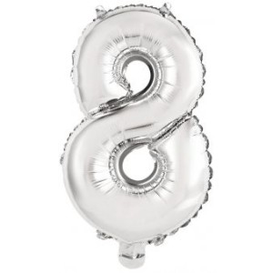 Ballon Chiffre 8 Argent (46 cm)