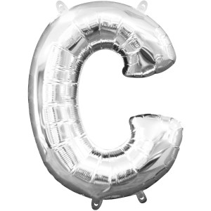 Ballon Lettre C Argent (33 cm)