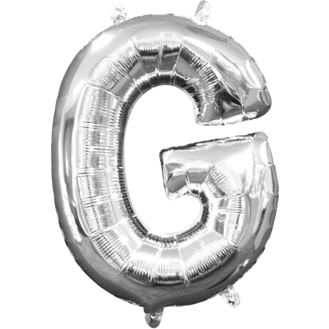Ballon Lettre G Argent (33 cm) 