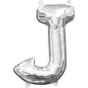 Ballon Lettre J Argent (33 cm)