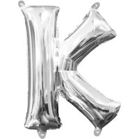 Ballon Lettre K Argent (33 cm)