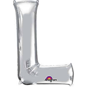 Ballon Lettre L Argent (33 cm)