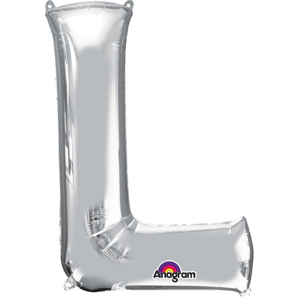 Ballon Lettre L Argent (33 cm) 