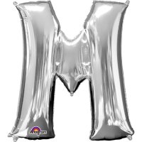 Ballon Lettre M Argent (33 cm)