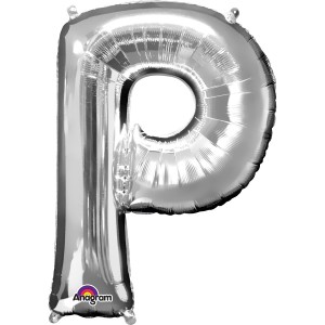 Ballon Lettre P Argent (33 cm)