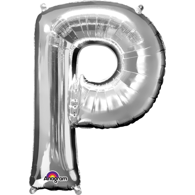 Ballon Lettre P Argent (33 cm) 